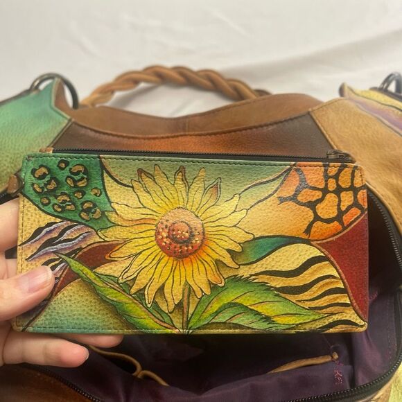 Anuschka Multicolor Sunflower Shoulder Bag - Picture 12 of 16